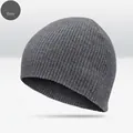 Hochwertige weiche graue Strickmütze für Damen und Herren im Herbst und Winter - 55-60cm / Grau
