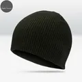 Dunkelgrüne minimalistische Strickmütze weiches Accessoire für Herren und Damen im Winter - 55-60cm / Dunkelgrün