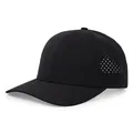 Atmungsaktive schwarze schnelltrocknende Mesh-Baseballkappe mit Belüftungslöchern - M (56-58cm) / Schwarz