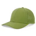 Vista dettagliata del cappellino da baseball verde oliva con fori di ventilazione tagliati al laser - M（56-58cm） / Oliva