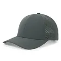 Detailansicht des lasergeschnittenen, atmungsaktiven Mesh einer grauen Baseballkappe. - M (56-58cm) / Spacegrau