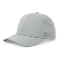 Graue, schnelltrocknende, atmungsaktive Mesh-Baseballkappe mit Laserlöchern für Sportler - M (56-58cm) / Hellgrau