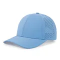 Seitenansicht einer hellblauen, schnelltrocknenden Mesh-Baseballkappe mit Belüftung - M (56-58cm) / Hellblau