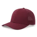 Dettaglio laterale del berretto bordeaux traspirante con fori di ventilazione laserati - M（56-58cm） / Borgogna