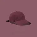 Einfarbige Baseballkappe aus gewaschener Baumwolle in Burgunderrot mit Soft-Top-Design - Einheitsgröße Verstellbar / Burgunderrot