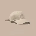 Minimalist adjustable soft top washed cotton baseball cap in elegant beige solid color - One Size Adjustable / Khaki