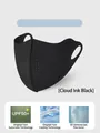 Ink Black UPF 50+ Sun Protection Face Mask Breathable Ice Silk 3D Cooling Shield - One Size / Ink Black