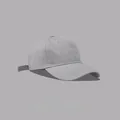 Minimalist light grey washed cotton soft top baseball cap for sun protection and casual wear - One Size Adjustable / Light Gray
