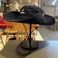 Men's outdoor sun hat for hiking and fishing with adjustable chin strap - M (56-58cm) / Navy Blue