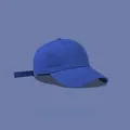 Premium washed cotton baseball cap in royal blue, solid color sun hat for men and women - One Size Adjustable / Blue