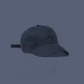 Solid color washed cotton baseball cap in navy blue with adjustable soft top design. - One Size Adjustable / Navy Blue