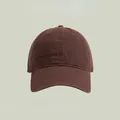 Minimalistische dunkelbraune Softtop-Baseballkappe mit verstellbarem gebogenem Schirm - Einheitsgröße(Einstellbar) / Kaffeebraun