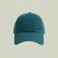 Minimalistische dunkelgrüne Unisex-Baseballkappe mit verstellbarem Riemen und gebogenem Schirm - Einheitsgröße(Einstellbar) / Blaugrün