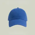 Klassische minimalistische schlichte blaue Baseballkappe mit gebogenem Schirm für Damen und Herren - Einheitsgröße(Einstellbar) / Saphirblau