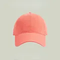 Casquette de baseball classique à bord incurvé en couleur unie orange corail vif - Taille Unique(Réglable) / Rose Orangé
