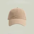 Casquette de baseball minimaliste en coton kaki clair avec visière incurvée élégante - Taille Unique(Réglable) / Kaki