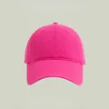 Casquette de baseball rose vif à visière courbée et dessus souple - Taille Unique(Réglable) / Rose rouge