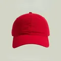 Casquette de baseball classique rouge à calotte souple avec visière courbée en coton - Taille Unique(Réglable) / Rouge