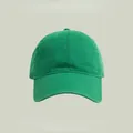Casquette de baseball classique en coton vert avec visière courbée réglable souple - Taille Unique(Réglable) / Vert