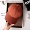 Klassische einfarbige rostorange Baumwoll-Baseballkappe für lässigen Outdoor-Sonnenschutz - Einheitsgröße(Einstellbar) / Karamellbraun