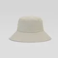 Hochwertiger klassischer beiger Fischerhut mit breiter Krempe aus robustem Baumwolltwill - L (60-62cm) / Khaki