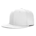 Gorra de béisbol clásica de ala plana ajustable en color blanco puro - Talla Adulto (56-60cm) / Blanco