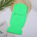 Neongrüne gestrickte Sturmhaube Skimaske mit einem Sehloch für Outdoor Winterwärme - Einheitsgröße / Fluoreszierendes Grün