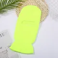 Neongrüner einlochiger Strick-Balaclava Skimaske für winterliche Outdoor-Wärme - Einheitsgröße / Neongelb