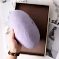 Elegant lavender purple Australian wool beret hat for women with soft felt texture - 80S Australian Wool / Adjustable / Taro Purple
