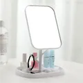 Specchio da trucco bianco con vassoio portaoggetti e portagioie a forma di ramo - Bianco