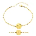 Detailed close-up of 18K gold plated Scorpio zodiac bracelet with paperclip chain - Scorpio (1 Piece/Pack)