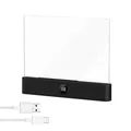 Portable LED rechargeable book light with digital display and USB-C cable - 1200mAh Battery / Black