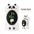 Cute panda-themed needle-free quilt fastener clips for bed sheets, white plastic - Panda Style / White