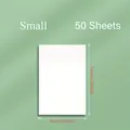 Small transparent waterproof sticky notes, 50 sheets per pack, 5x7.6cm size for office - Small (7.6x5cm) 50 Sheets / Clear
