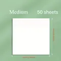 Transparent waterproof frosted sticky notes medium 50 sheets 7.6x7.6cm square notepad - Medium (7.6x7.6cm) 50 Sheets / Clear