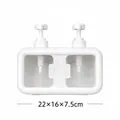 White dual-chamber refillable soap dispenser with double pump for kitchen and bathroom - 600ml / White