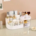 Weißer Kosmetik-Organizer mit Schubladen für Schminktische mit mehreren Fächern. - L / 33.5x19x12cm / Elfenbein