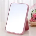 Portable pink rectangular foldable desktop makeup mirror for home or student dormitory - 15x10x1cm / Nano Pink