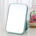 Portable foldable desktop makeup mirror with a light blue plastic frame for vanity use - 15x10x1cm / Nano Blue