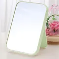 Minimalist light green foldable plastic desktop makeup mirror for dormitory vanity table - 15x10x1cm / Nano Light Green
