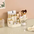 Cremeweißer Make-up-Organizer mit zwei transparenten Schubladen für den Schminktisch - S / 26.5x14.5x10cm / Cremeweiß