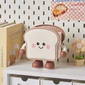 Cute cartoon toast desk organizer and pencil holder with legs in creamy brown finish. - Toast Pen Holder