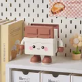 Cute cartoon biscuit shaped desk organizer and pencil holder in chocolate color - Chocolate Pen Holder