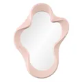 Schminkspiegel in Wolkenform mit welligem rosa Rahmen für Tisch- oder Wandmontage - Wolke Unregelmäßiger Stil / Rosa
