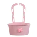 Panier de rangement rose suspendu pour évier avec un joli nœud décoratif rose - Rose