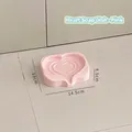 Rosa Seifenschale in Herzform für Badezimmer und Wohnheim, Maße 14,5 x 13 x 4,5 cm - 14.5x13x4.5cm / Seifendose - Rosa