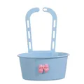 Panier de vidage suspendu bleu pour évier de cuisine avec décor de nœud rose mignon - Bleu