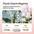 Pink flower-shaped long-lasting fragrance sticker for home and car with detailed floral notes. - Flower Mystery Begonia