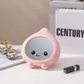 Süßer rosa pfirsichförmiger Tisch-Schminkspiegel mit Cartoon-Gesicht für Kosmetik - Pfirsichförmiger Stil (Rosa)