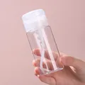 Flacon pompe de voyage transparent et rechargeable pour cosmétiques et soins - Capuchon Rond Transparent / Pack de 150ml